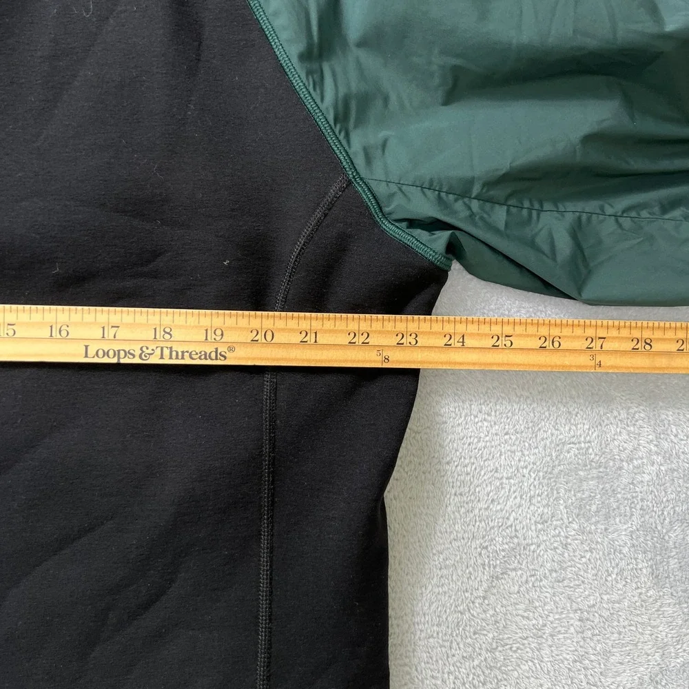 Lululemon Mens‎ XL Revolution Bomber Jacket Full-Zip Black/ Fuel Green Commute